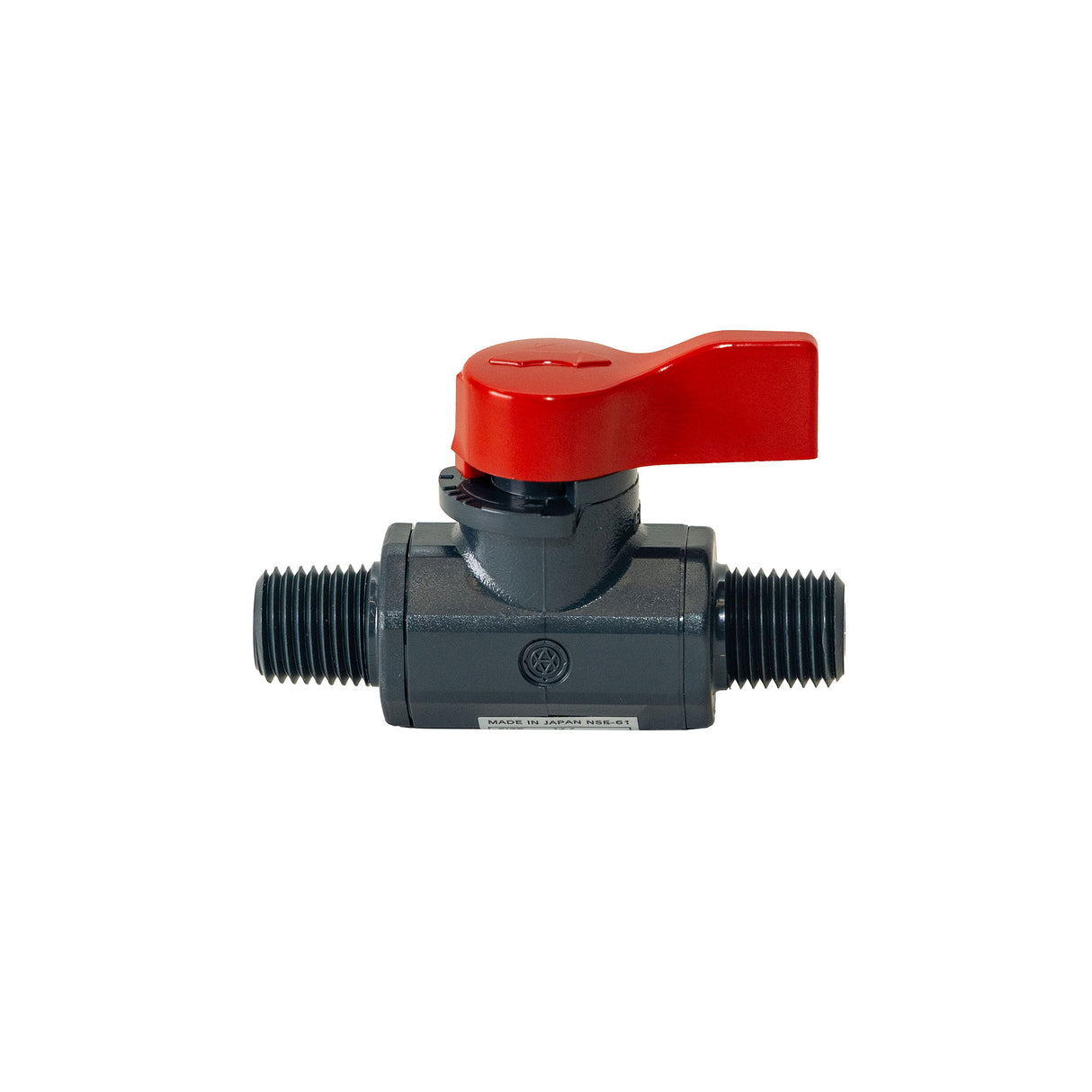 Asahi/America 1077002 1/4 in PVC Labcock Ball Valves Male Thread x Male Thread EPDM Seal 1077002