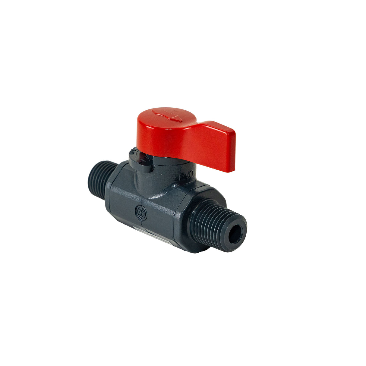 Asahi/America 1077002 1/4 in PVC Labcock Ball Valves Male Thread x Male Thread EPDM Seal 1077002