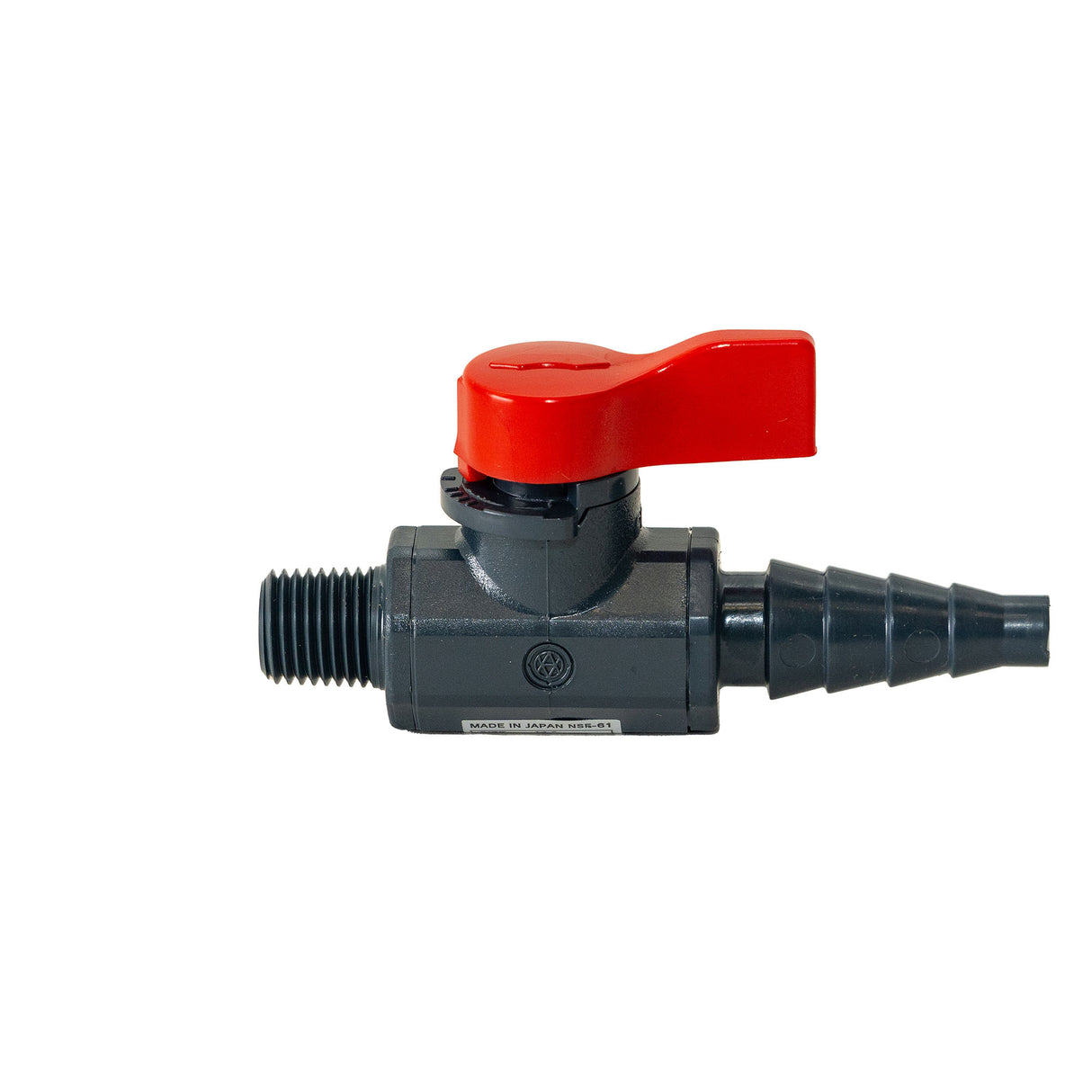 Asahi/America 1078002 1/4 in PVC Labcock Ball Valves Male Thread x Hose EPDM Seal 1078002