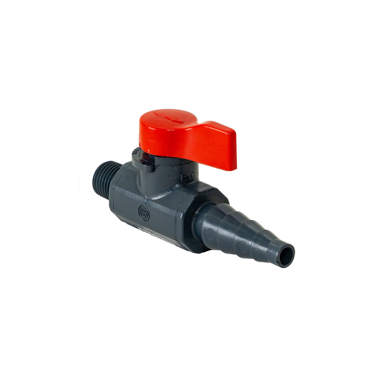 Asahi/America 1078002 1/4 in PVC Labcock Ball Valves Male Thread x Hose EPDM Seal 1078002