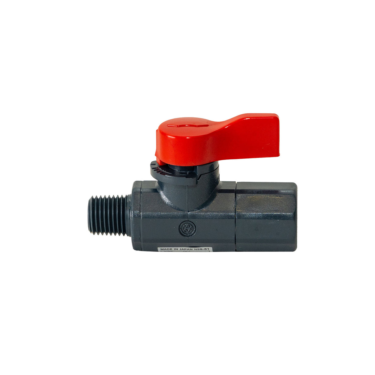 Asahi/America 1080002 1/4 in PVC Labcock Ball Valves Male Thread x Female Thread EPDM Seal 1080002