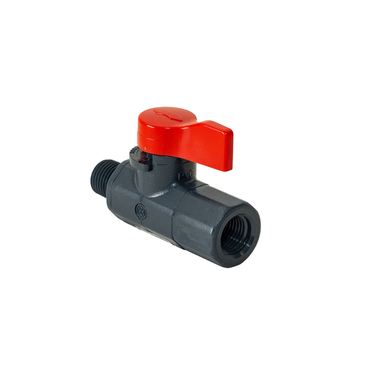 Asahi/America 1080002 1/4 in PVC Labcock Ball Valves Male Thread x Female Thread EPDM Seal 1080002