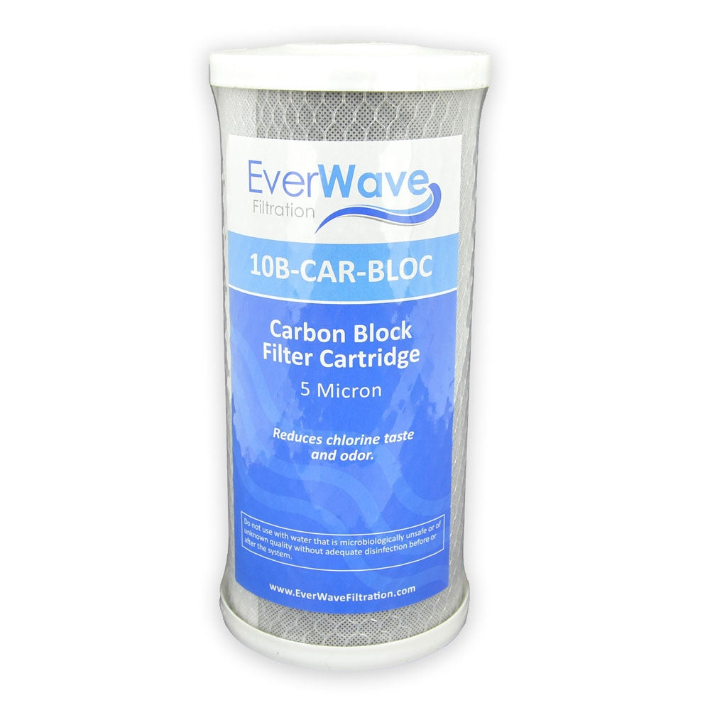 10" EverWave Block Carbon Filter Cartridge - 5 Micron (EVW-5-45-10-BC)