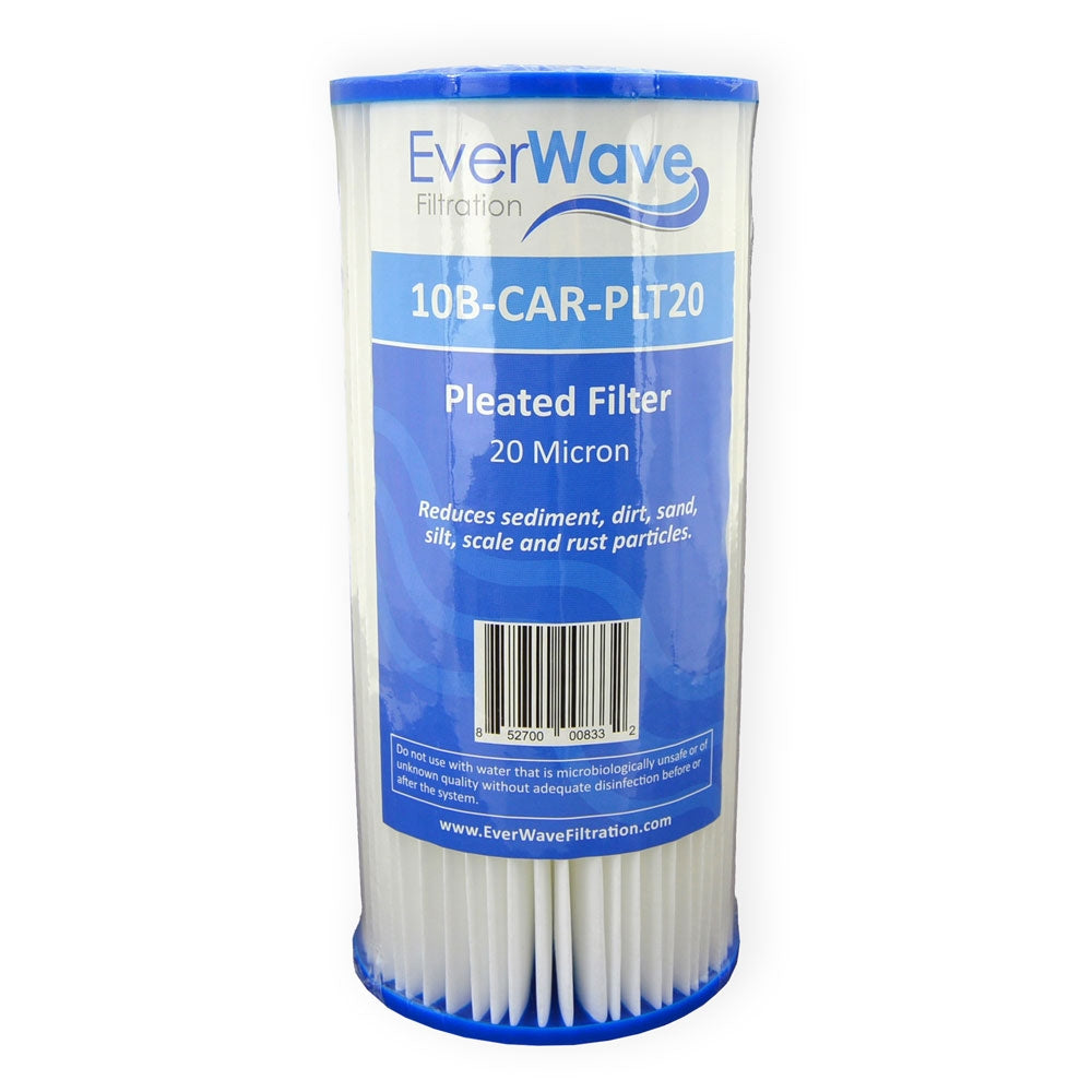 10" EverWave Pleated Filter Cartridge - 20 Micron (EVW-20-45-10-PL)