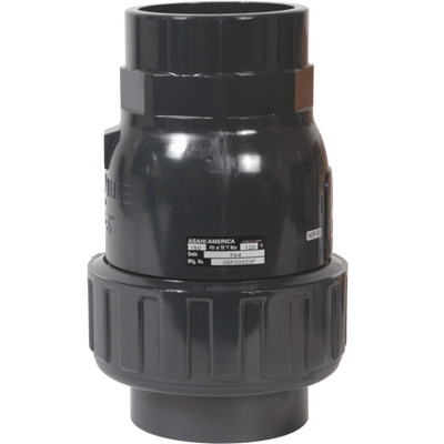 Asahi/America 1-1/2" Ball Check Valve, PVC Body with Socket/FPT Ends