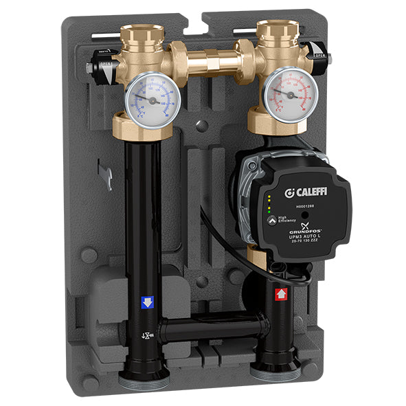 Caleffi 165 HydroMixer Pump & Valve Mixing UnitDual Line With Alpha Pump On Left (165612A)