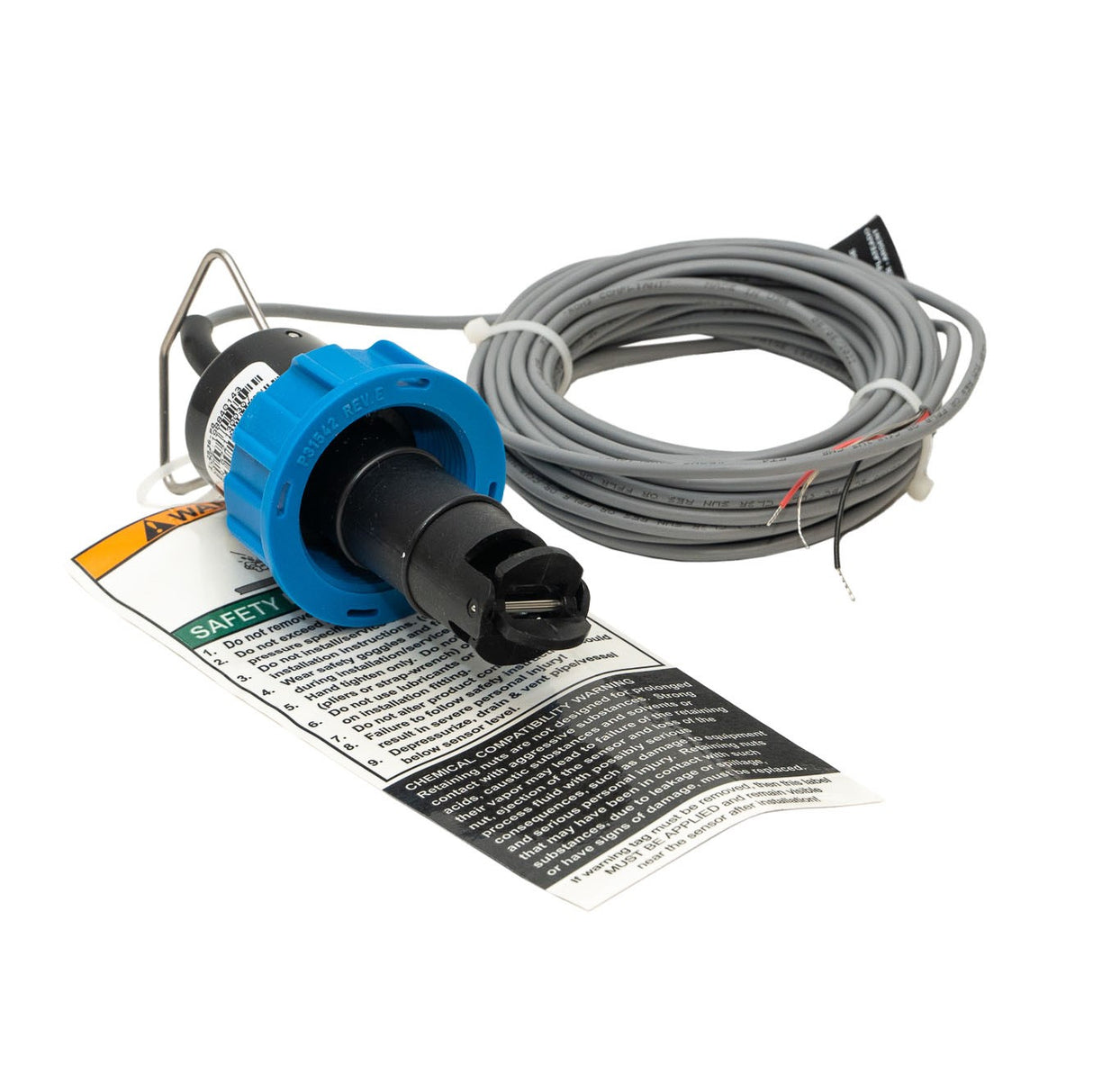 GF Signet 3-2536-P0 Signet 2536 Rotor-X Paddlewheel Flow Sensor, Standard Mount for 1/2" - 4" pipe, Polypropylene Body, Black PVDF Rotor, Titanium Pin