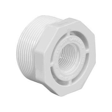 1-1//4 inch x 1 inch Sch 40 PVC Reducer Bushing - Flush - MPT x FPT 439-168