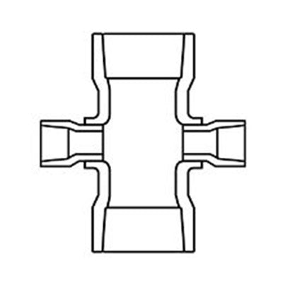 3 inch x 1-1/2 inch Sch 40 PVC Reducing Cross - Slip 420-337
