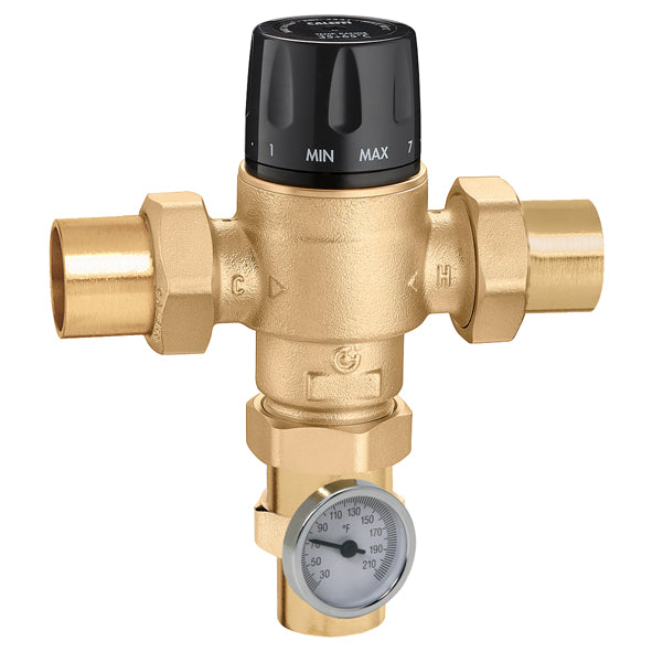 1-1/4" Caleffi 5231 MixCal+ Sweat Adjustable Thermostatic Mixing ValveSweat Union (523177A)