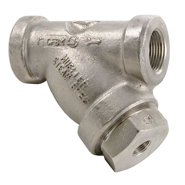 2" Mueller Steam Specialty 2 x 2 600#  Stainless Steel Screwed End Wye Strainer