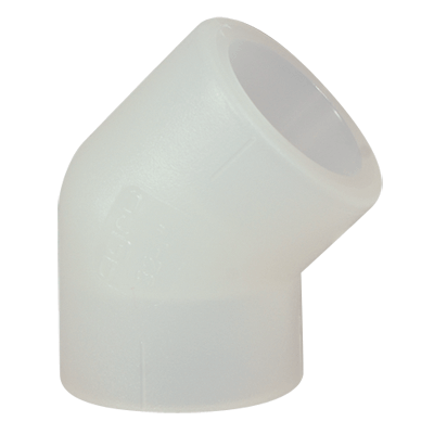 1" 45 Elbow Socket Natural Polypropylene