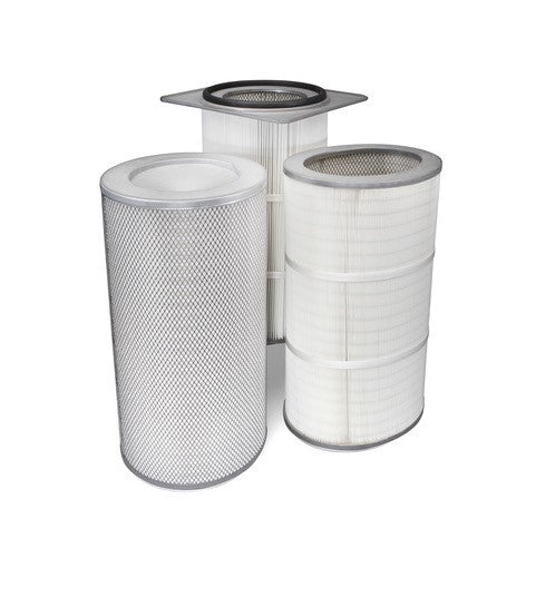 AJR Filtration HDC-A-FAAAAD350 13-4/5 in x 26 in Dust Cartridge Nano on 80/20 Cellulose/polyester Flame Retardant, Helix Inner Core, Expanded Metal Outer Core, Open Top, Open Bottom, 350 Pleats