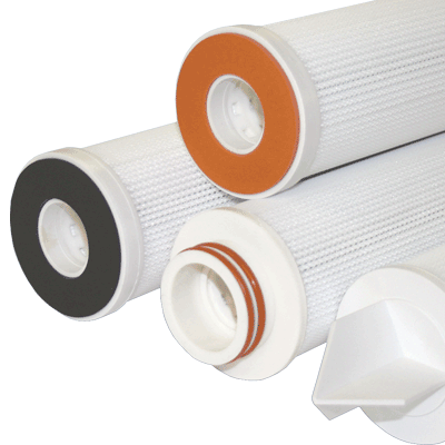 Graver Technologies GFP Series Filter Cartridge, 0.45 Micron, 20" Length, Double Open End with EPDM Seals