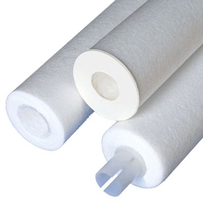 Graver Technologies MBC Series Filter Cartridge, 20 Micron, 30" Length, 222/Flat Single Open End with EPDM Seals