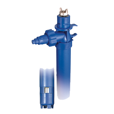 Series PF Drum Pump, 2.00" Polypropylene Tube, 1" Hose Barb Discharge, Alloy 625 Shaft, FKM O-Ring, 48" Tube Length, 1.8 Maximum Specific Gravity