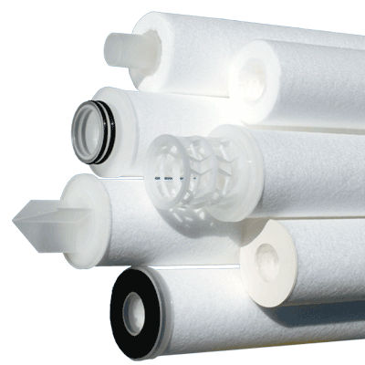 Graver Technologies Stratum A Series Filter Cartridge, 1 Micron, 30" Length, Direct Bond Santoprene Gaskets with Silicone Seals