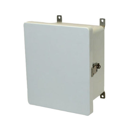 10x8x4 NEMA 4X Fiberglass Enclosure Quick-Release Latch Hinged Cover