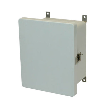 10x8x4 NEMA 4X Fiberglass Enclosure Twist Latch Hinged Cover