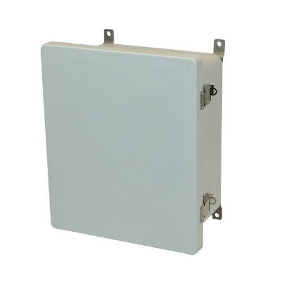 12x10x6 NEMA 4X Fiberglass Enclosure Quick-Release Latch Hinged Cover