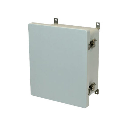 14x12x6 NEMA 4X Fiberglass Enclosure Twist Latch Hinged Cover
