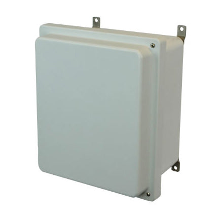 16x14x8 NEMA 4X Fiberglass Enclosure Raised Hinged Screw Cover