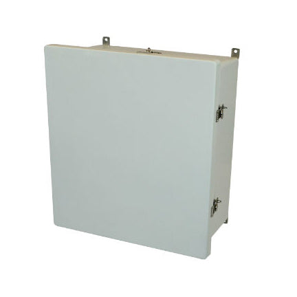 18x16x8 NEMA 4X Fiberglass Enclosure Twist Latch Hinged Cover