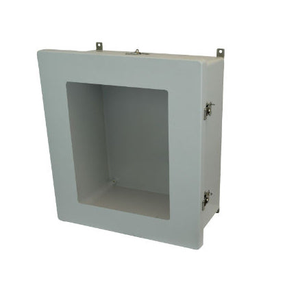 18x16x8 NEMA 4X Fiberglass Enclosure Twist Latch Hinged Cover Window
