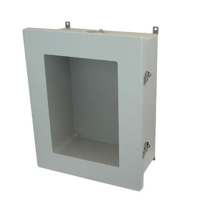 20x16x8 NEMA 4X Fiberglass Enclosure Quick-Release Latch Hinged Cover Window