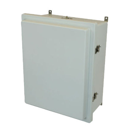 20x16x8 NEMA 4X Fiberglass Enclosure Raised Twist Latch Hinged Cover