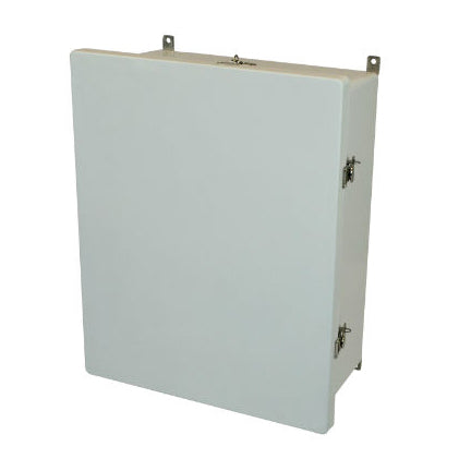 20x16x8 NEMA 4X Fiberglass Enclosure Twist Latch Hinged Cover
