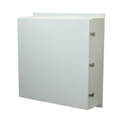 36x36x16 NEMA 4X Wall Mount Fiberglass Enclosure Twist Latch Cover