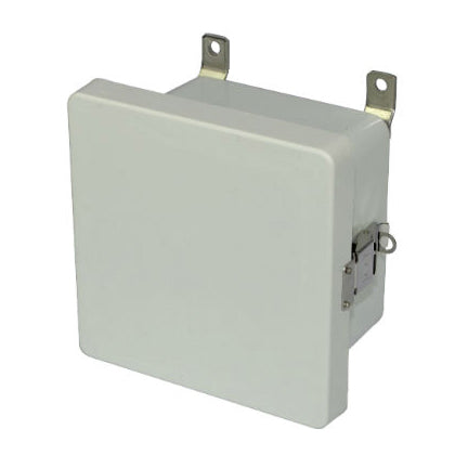 6x6x4 NEMA 4X Fiberglass Enclosure Quick-Release Latch Hinged Cover