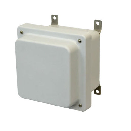 6x6x4 NEMA 4X Fiberglass Enclosure Raised Lift-Off Screw Cover