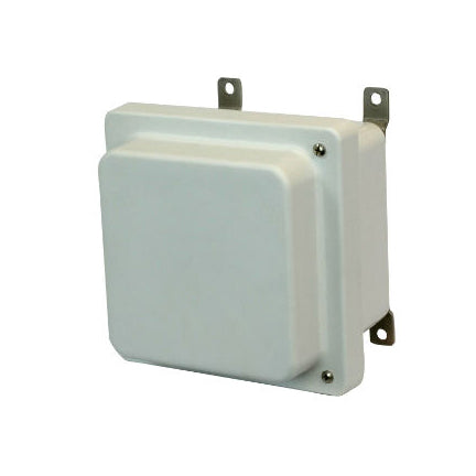 6x6x4 NEMA 4X Fiberglass Enclosure Raised Hinged Screw Cover