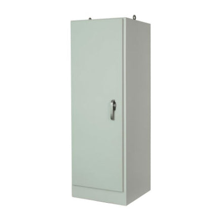 72x25x25 NEMA 4X Free-Standing Single Door Fiberglass Enclosure 3-PT Latching Handle