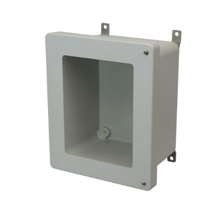 8x6x4 NEMA 4X Fiberglass Enclosure Hinged Screw Cover Window