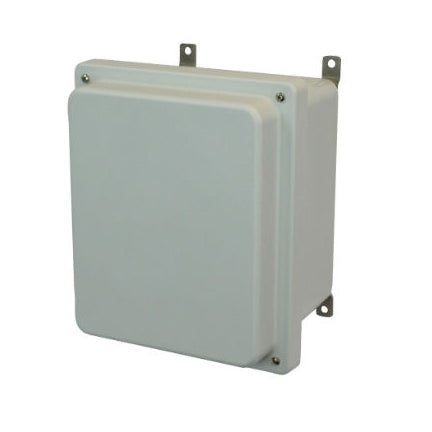 8x6x4 NEMA 4X Fiberglass Enclosure Raised Lift-Off Screw Cover