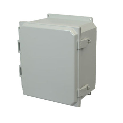 12x10x6 NEMA 4X Polycarbonate ENCL NONMETAL Latch Hinged Cover FLANGE MOUNT