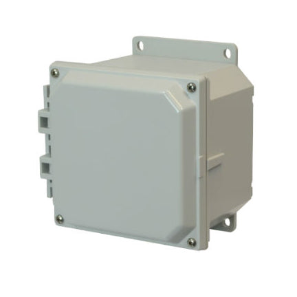 6x6x4 NEMA 4X Polycarbonate ENCL Lift-Off Screw Cover FLANGE MOUNT