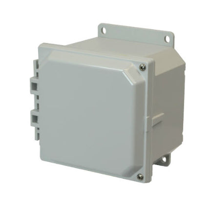 6x6x4 NEMA 4X Polycarbonate ENCL Hinged Screw Cover FLANGE MOUNT