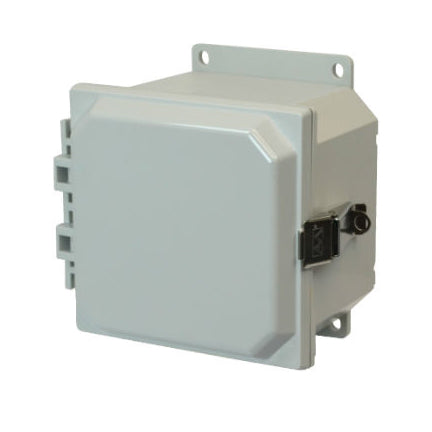 6x6x4 NEMA 4X Polycarbonate ENCL Quick-Release Latch Hinged Cover FLANGE MOUNT