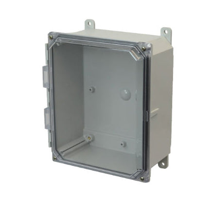 8x6x4 NEMA 4X Polycarbonate ENCL Lift-Off Screw Cover FOOT MOUNT