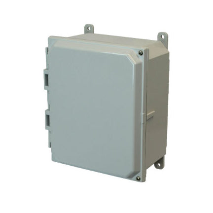 8x6x4 NEMA 4X Polycarbonate ENCL Hinged Screw Cover FOOT MOUNT