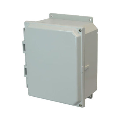 8x6x4 NEMA 4X Polycarbonate ENCL Hinged Screw Cover FLANGE MOUNT