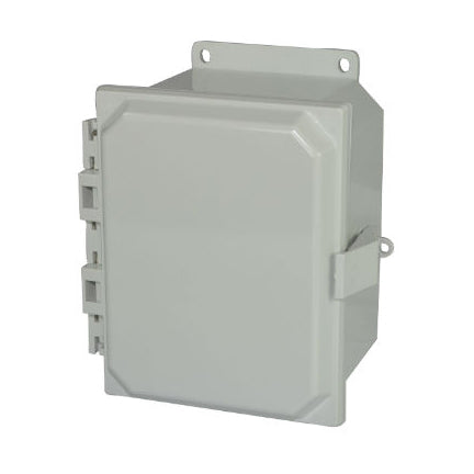 8x6x4 NEMA 4X Polycarbonate ENCL NONMETAL Latch Hinged Cover FLANGE MOUNT