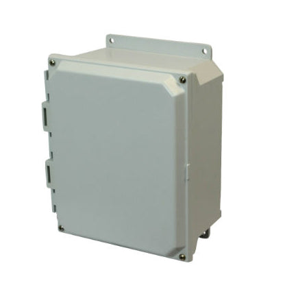 10x8x4 NEMA 4X Fiberglass Enclosure Lift-Off Screw Cover FLANGE MOUNT