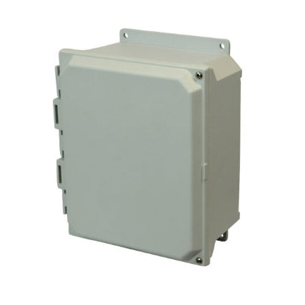 10x8x4 NEMA 4X Fiberglass Enclosure Hinged Screw Cover FLANGE MOUNT