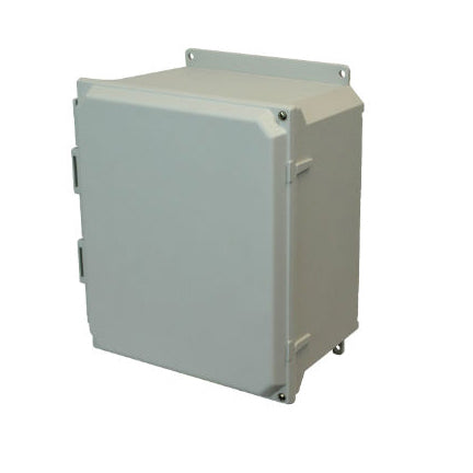 12x10x6 NEMA 4X Fiberglass Enclosure Hinged Screw Cover FLANGE MOUNT