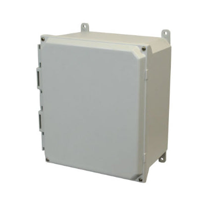 14x12x6 NEMA 4X Fiberglass Enclosure Lift-Off Screw Cover FOOT MOUNT